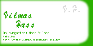 vilmos hass business card